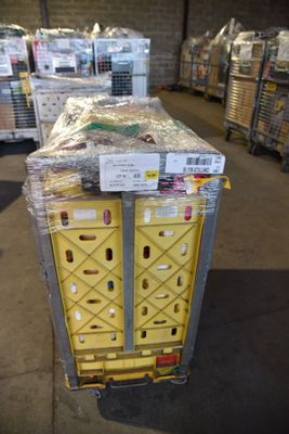 a cart with a bunch of boxes in it