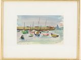 many boats that are sitting in the water
