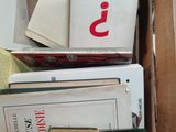 a box full of books that are sitting on a table