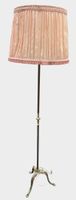 Lampadaire en laiton à pied cambré, H 143 cm (photo 2)