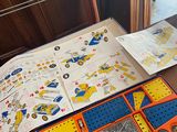 a table with a game board and other items on it