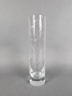 the glass is empty and ready to be used as a vase