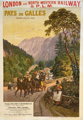 London and North Eastern Railway - Pays de Galles - Affiche de voyage vintage