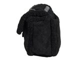 a small black bag with a black teddy bear on it