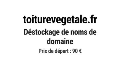 Nom de domaine toiturevegetale.