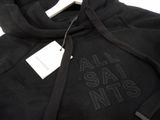 the black hoodie has a tag on it that says all salt nits