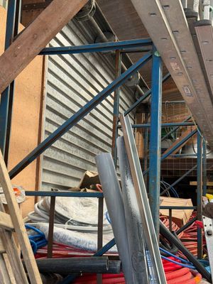 Rack double charge lourdes métal bleu, 3 échelles, 4 lisses …