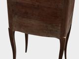 an image of a small wooden table with a drawer on it