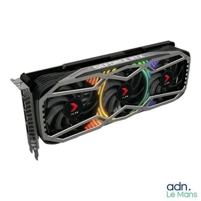 a close up of a video card on a white background