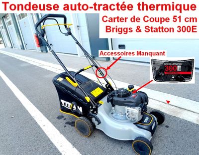 a picture of a lawn mower with instructions to use it
