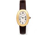 cartier a lady ' s 18ct gold wristwatch with roman numerals