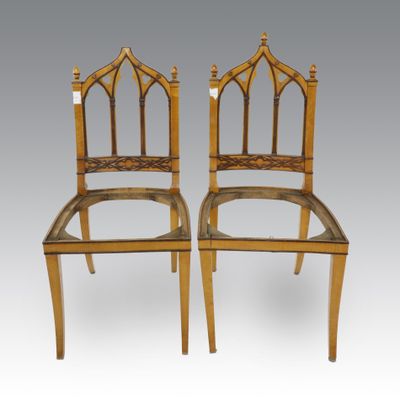 pair of edwardian style chairs in the manner of edwardian