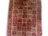 an old persian rug on a white background