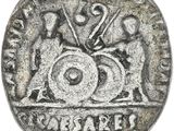 une pièce de monnaie en argent portant l'image d'un homme et d'une femme