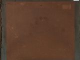 painting of a brown square on a brown background with a black border