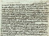 un vieux manuscrit avec de l'écriture