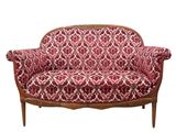 an image of a red and white couch on a white background