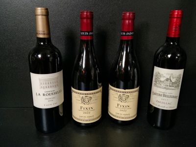 Lot de 4 bouteilles de vin rouge : Louis Jadot Beaune Fixin … - Photo 1