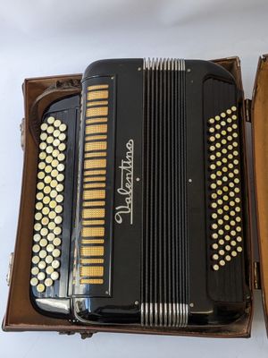 an image of an accordion sitting in a box on a table