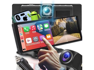a picture of a person holding a cell phone with a car charger attached to it