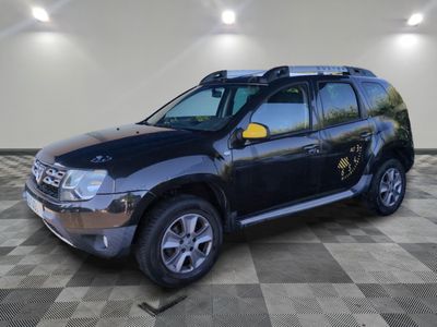 a picture of a black suv parked in a garage