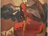 an image of a painting of a man riding a horse
