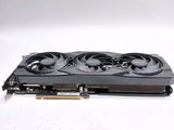 a close up of a video card with two fans on top of it