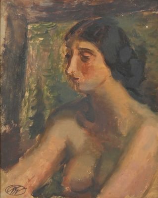 an image of a painting of a woman sitting in front of a window
