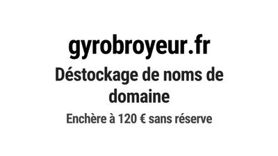Nom de domaine gyrobroyeur.fr. Catégorie: Agriculture.