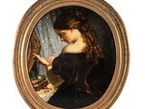 tableau représentant une femme regardant son reflet dans un miroir