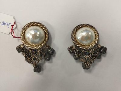 Lot De 7 Paires De Boucles D'oreilles Vintage - Clip Et Pendant, En Métal Doré, Fantaisie