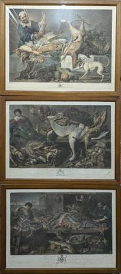 quatre photos encadrées d'animaux et d'oiseaux accrochées au mur