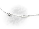 sterling silver plated chain bracelet with a heart charm