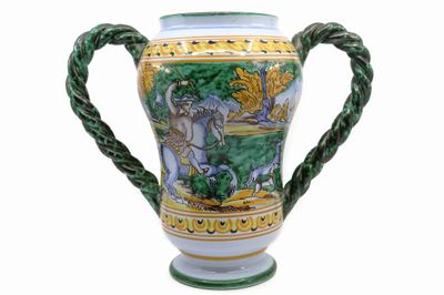 NEVERS - BERNARD LUCET Grand vase balustre à deux anses tors…