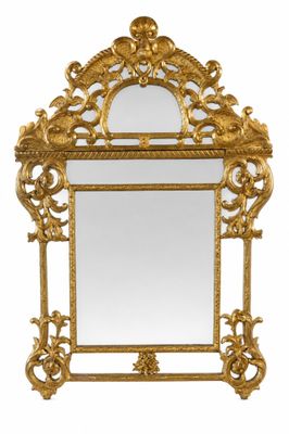 an image of a gold mirror on a white background