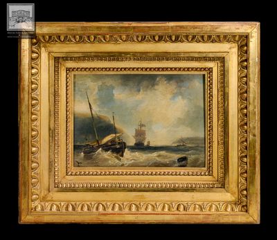 Eugène Isabey (1803-1886) attribué à, "Marine, bateau en ple…