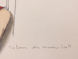 someone is drawing a picture of a bed with a red blanket