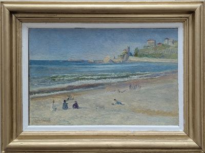 Jules DELVINCOURT (1873-1953) Biarritz, la côte des Basques …