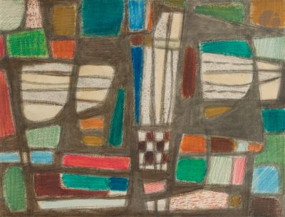 une image représentant un dessin d'un paysage urbain aux couleurs variées
