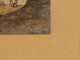 a picture of a painting of a man riding a horse