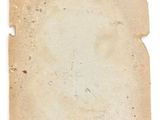 an old piece of paper on a white background
