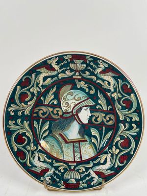 ALFRED RENOLEAU ( 1854- 1930 ) ? Plat en faïence dans le