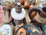 a table with a lot of items on it
