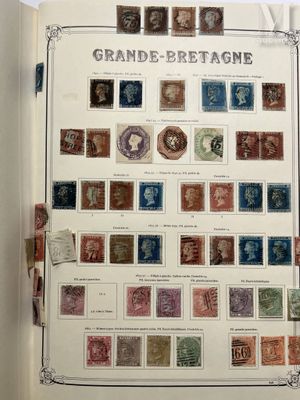 a book with a bunch of stamps on it