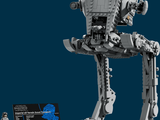 lego star wars imperial at - at walker with instructions on blue background