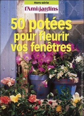 la couverture du livre, « 50 pots pour fleurs »