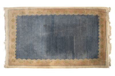 Tapis Népalais à bordure marron/beige