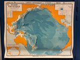 an old map of the pacific ocean showing the extent of the area