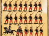 de nombreuses figurines de soldats exposées dans une vitrine