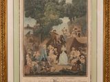 a painting of a group of people sitting around a table